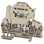 Weidmuller-1616400000 Blocs de raccordement de terminaux Conn DIN Rail Fused 2 POS Tension Clamp ST T DIN Rail 10A