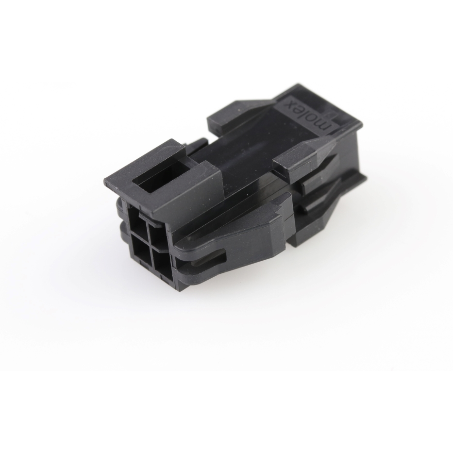 Molex-2014441204 Einzeladersteckverbinder, Gehäuse Conn Housing PL 4Power POS 2.5mm Crimp ST Panel Mount Black Nano-Fit Bag