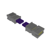 .050 Inch Tiger Eye Double Row Discrete Wire Cable Assembly, Terminal