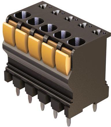 HARTING-14020315101000 Steckverbinder, Klemmenblöcke Conn Terminal Block 3 POS 3.81mm Spring Clamp ST Thru-Hole 10A har-flexicon® Bulk