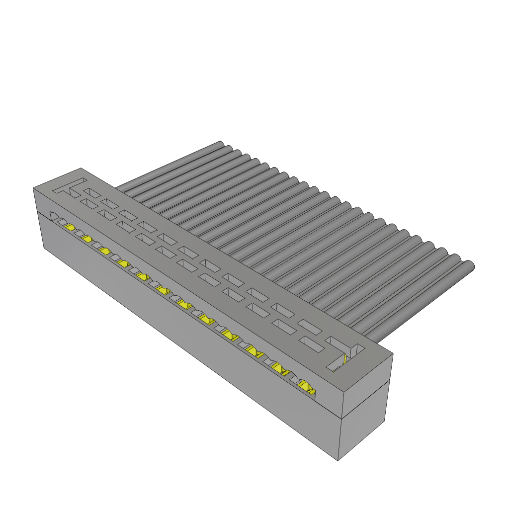 Samtec-TCSD-12-S-08.00-01-N  Cable Assembly 0.203m 28AWG 1mm 24 POS IDC Connector F TIGER EYE™ Bulk