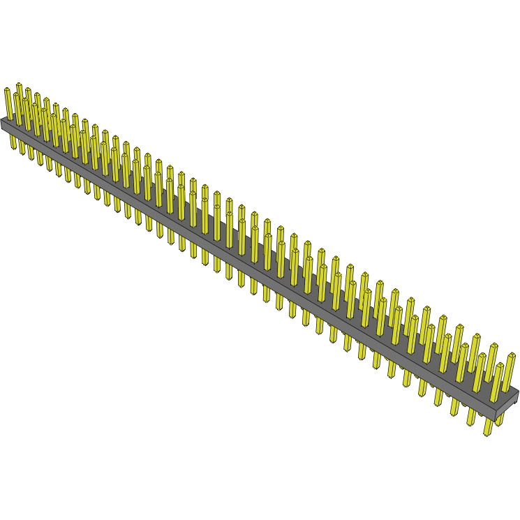 Samtec-MTMM-140-05-G-D-190 Connector Headers and PCB Receptacles Conn Unshrouded Header HDR 80 POS 2mm Solder ST Top Entry Thru-Hole Bulk