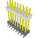 Conn Board Stacker HDR 16 POS 2.54mm Solder ST Top Entry SMD Tube