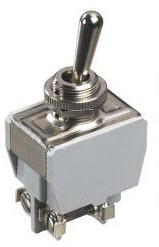 APEM-649H/2K Switch Toggle Switch Toggle ON OFF ON DPDT Round Lever Quick Conn/Solder Lug 15A 400VAC Panel Mount with Threads