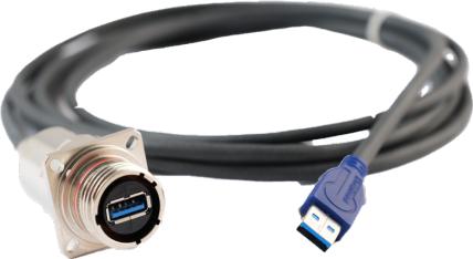 Amphenol-CAUSB3FTV7AZN40 Cable Assembly USB Cable Assembly 4m USB 3.2 Type A to USB 3.2 Type A 9 to 9 POS F-M