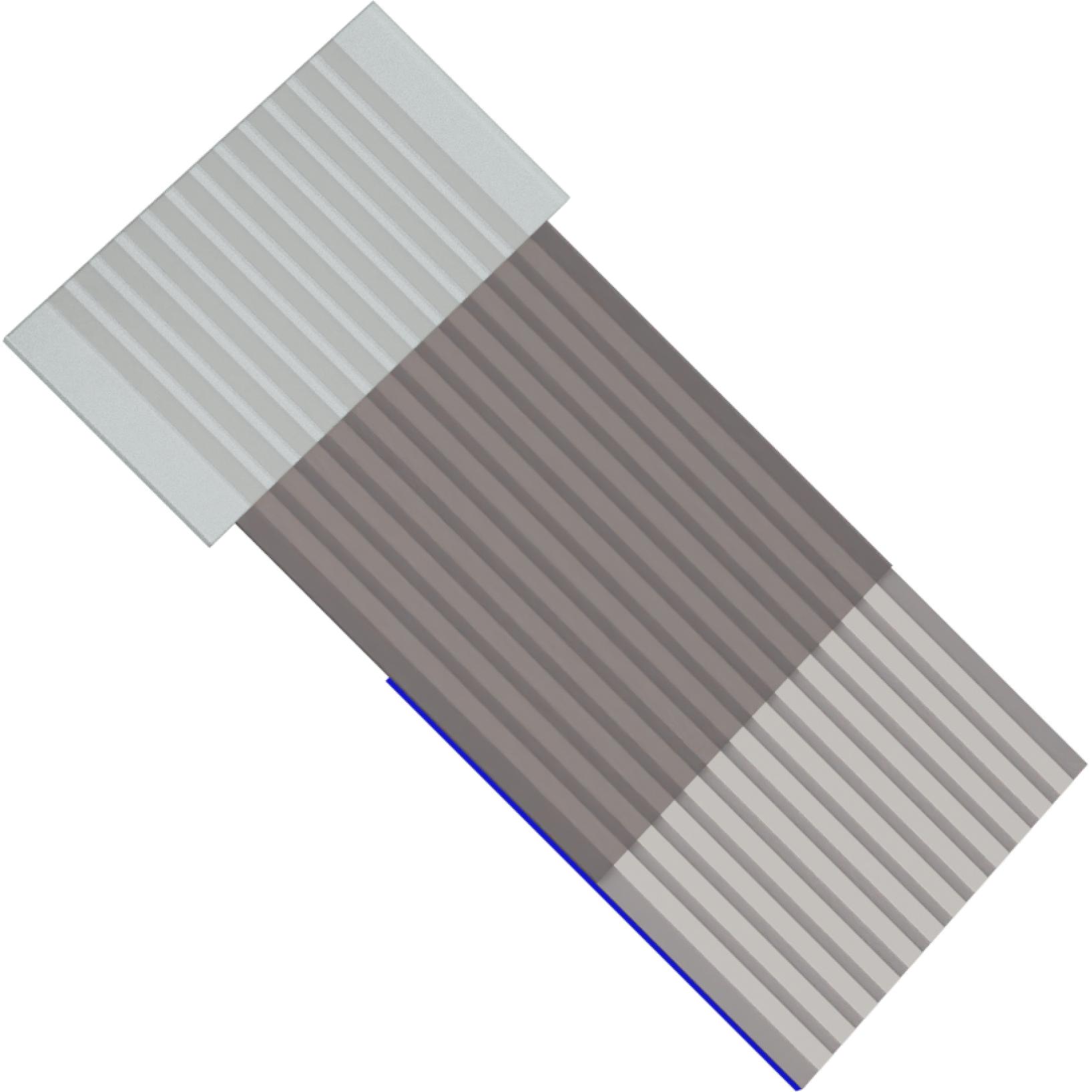 Molex-0153660121 扁平/带状电缆组件 Cable Assembly 0.076m 0.5mm 12 to 12 POS Premo Flex FFC Jumper to Premo Flex FFC Jumper M-M Bag