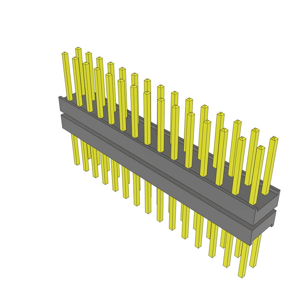 Samtec-ZW-15-10-G-D-230-300 Embases de raccordement et réceptacles PCB Conn Board Stacker HDR 30 POS 2.54mm Solder ST Top Entry Thru-Hole Bulk