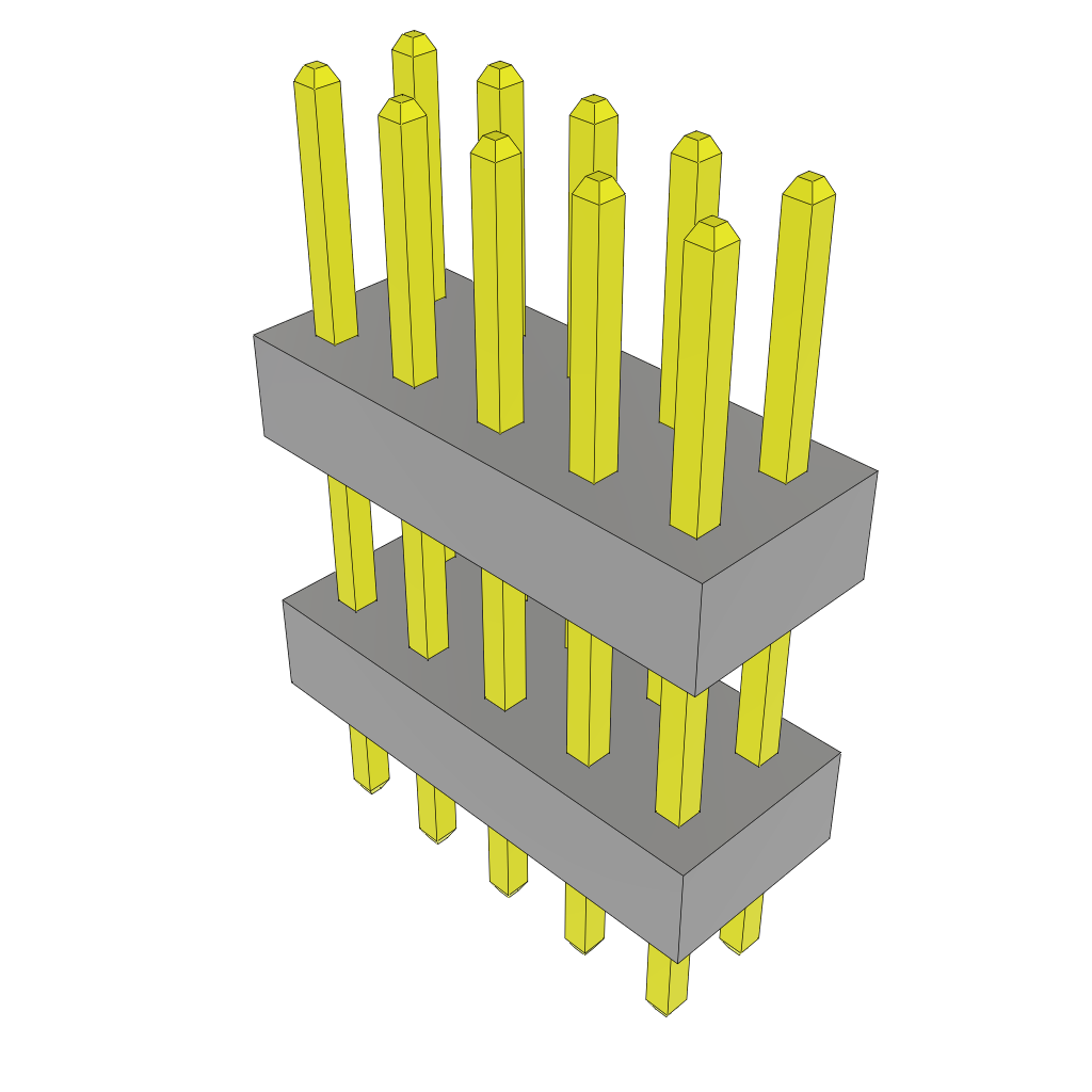 Samtec-TW-05-05-G-D-300-110 Steckverbinderleisten und Leiterplattenbuchsen Conn Board Stacker HDR 10 POS 2mm Solder ST Top Entry Thru-Hole Bulk