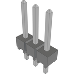 Conn Unshrouded Header HDR 3 POS 2.54mm Solder ST Top Entry Thru-Hole Bulk