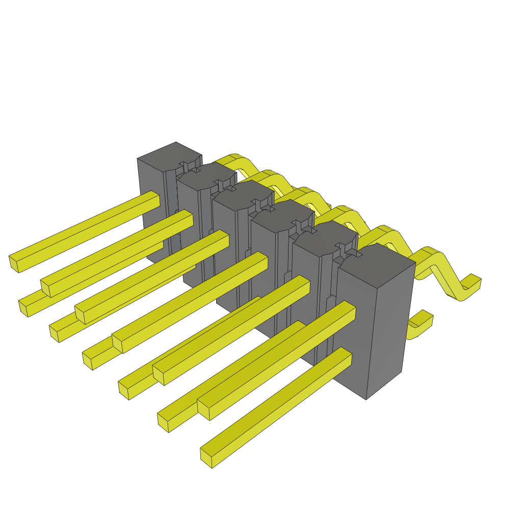 Samtec-TSM-106-02-L-DH Steckverbinderleisten und Leiterplattenbuchsen Conn Unshrouded Header HDR 12 POS 2.54mm Solder RA Side Entry SMD Tube