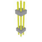 Conn Board Stacker HDR 4 POS 2mm Solder ST Top Entry Thru-Hole Bulk