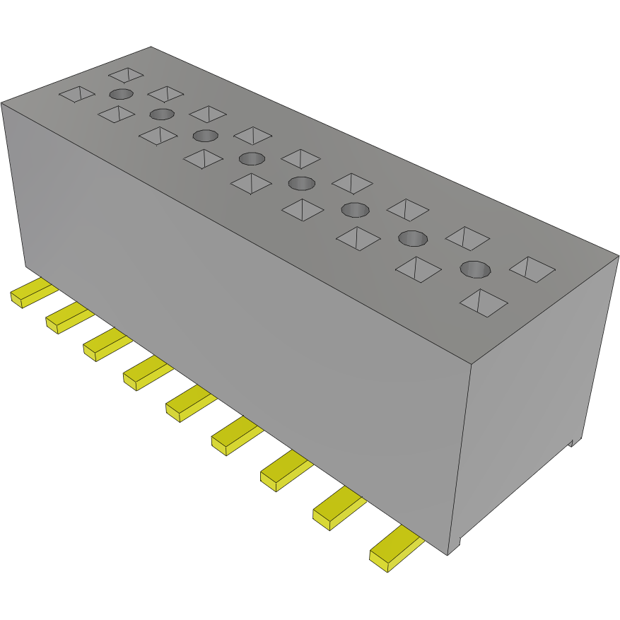 Samtec-MLE-109-01-G-DV-A Steckverbinderleisten und Leiterplattenbuchsen Conn Socket Strip SKT 18 POS 1mm Solder ST Top Entry SMD Tube