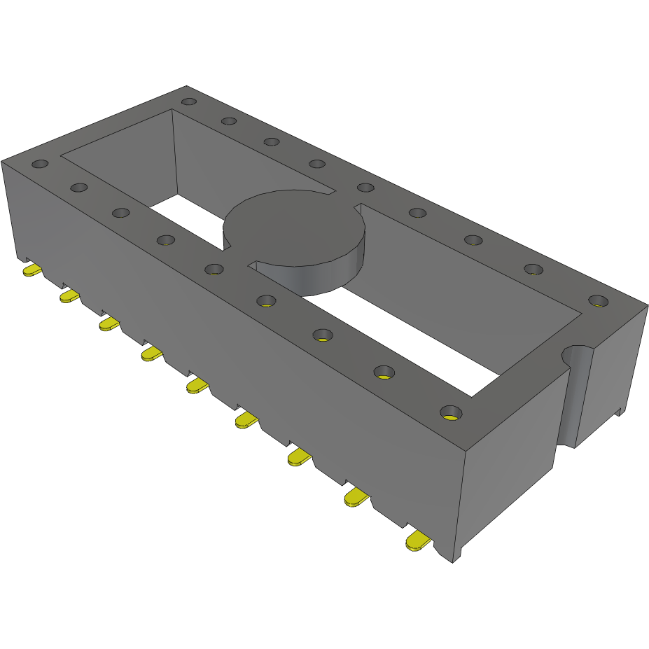 Samtec-ICF-318-T-O 插座连接器 Conn DIP Socket SKT 18 POS 2.54mm Solder ST SMD Tube