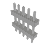 Conn Board Stacker HDR 1 POS Solder ST Top Entry Thru-Hole Bulk