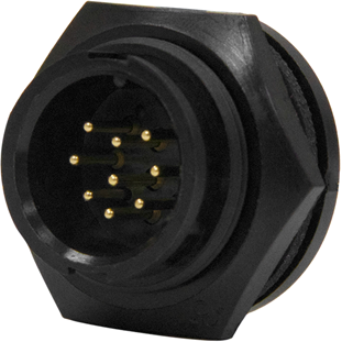 Conxall-4281-9PG-300 Conector circular Conn Circular PIN 9 POS Solder ST Panel Mount 9 Terminal 1 Port Maxi-Con-X®