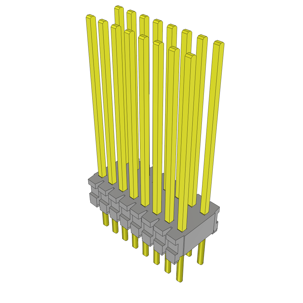 Samtec-TMS-108-59-S-D 连接器插头及 PCB 插座 Conn Unshrouded Header HDR 16 POS 1.27mm Solder ST Top Entry Thru-Hole Tube