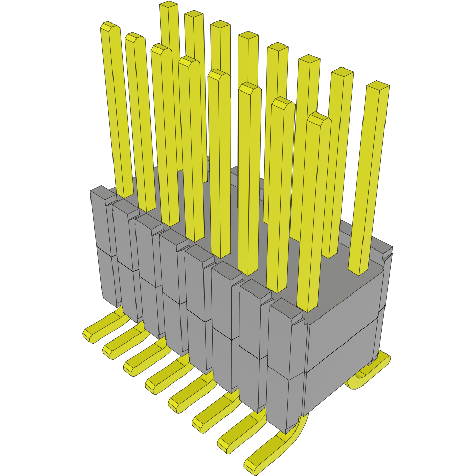 Samtec-HDWM-08-55-G-D-250-SM Connector Headers and PCB Receptacles Conn Board Stacker HDR 16 POS 1.27mm Solder ST SMD Tube
