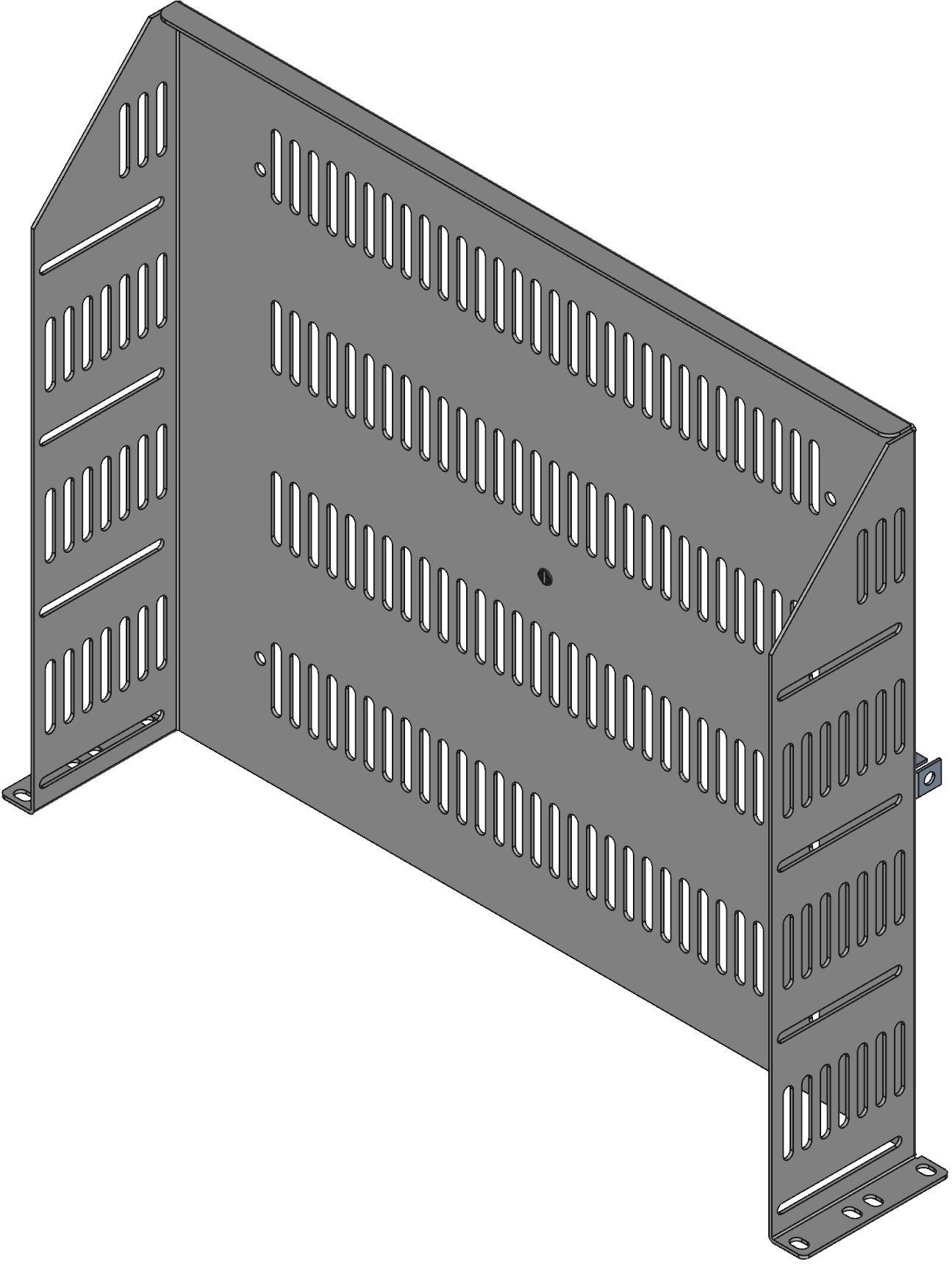 Hammond Manufacturing-RACSV190315BK1 null Two Post Mounting Clamping Shelf, Black