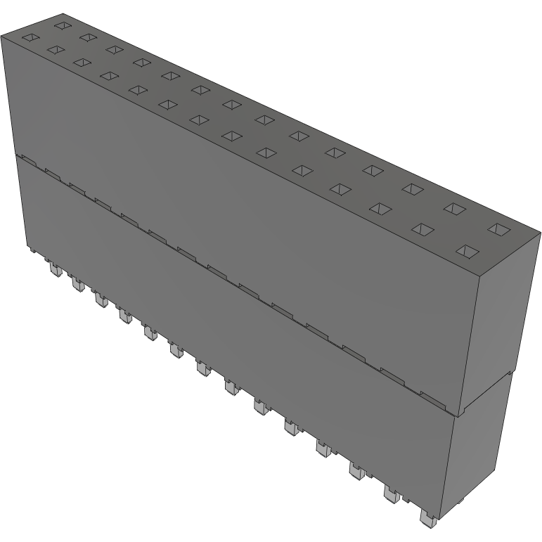 Samtec-ESW-114-33-L-D Piastre connettori e prese PCB Conn Elevated Socket SKT 28 POS 2.54mm Solder ST Top Entry Thru-Hole Tube