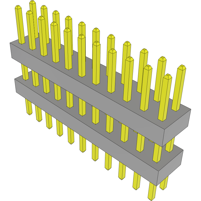 Samtec-TW-11-05-S-D-275-140 Steckverbinderleisten und Leiterplattenbuchsen Conn Board Stacker HDR 22 POS 2mm Solder ST Top Entry Thru-Hole Bulk