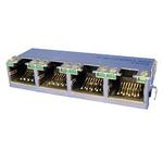 Modular Jack High Performance Input Output Connectors 8P8C Shield With LEDs