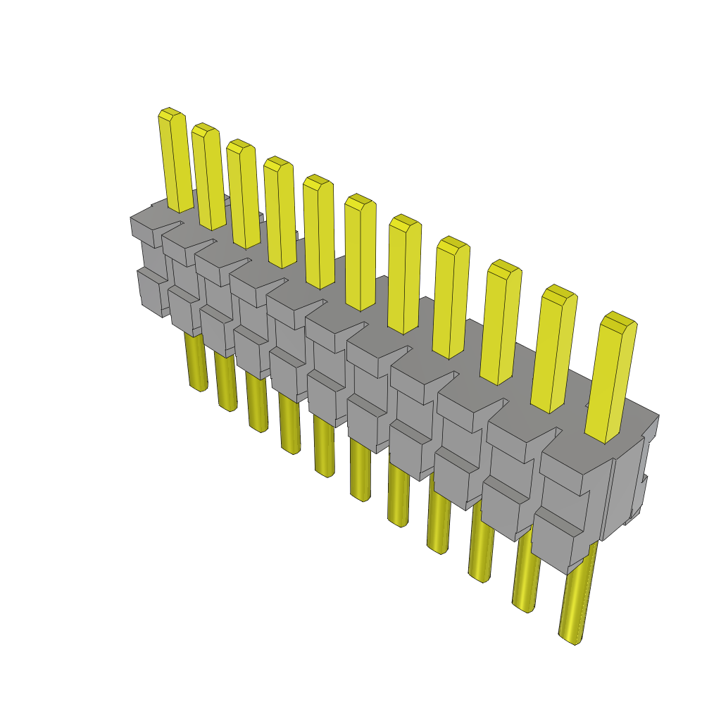 Samtec-TMS-111-02-T-S Connector Headers and PCB Receptacles Conn Unshrouded Header HDR 11 POS 1.27mm Solder ST Top Entry Thru-Hole Tube