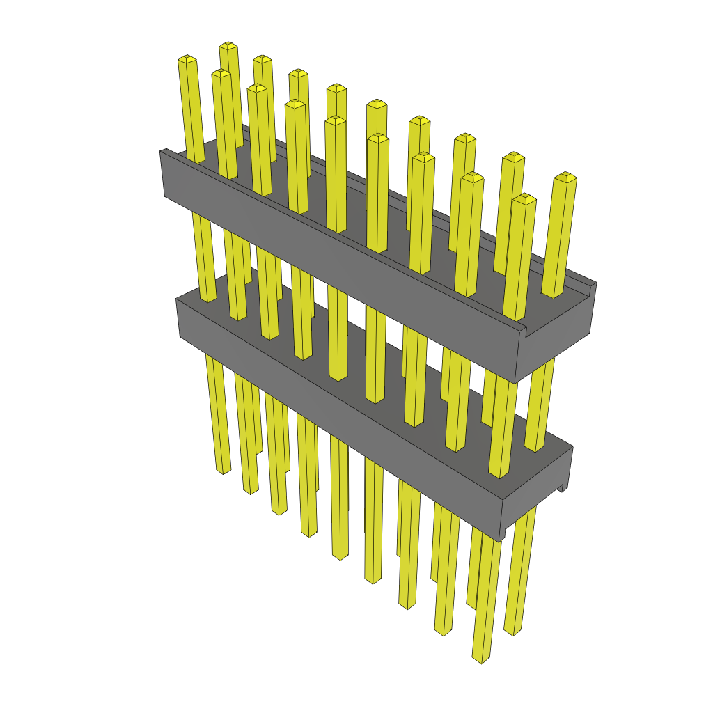 Samtec-ZW-09-12-G-D-444-393 Steckverbinderleisten und Leiterplattenbuchsen Conn Board Stacker HDR 18 POS 2.54mm Solder ST Top Entry Thru-Hole Bulk