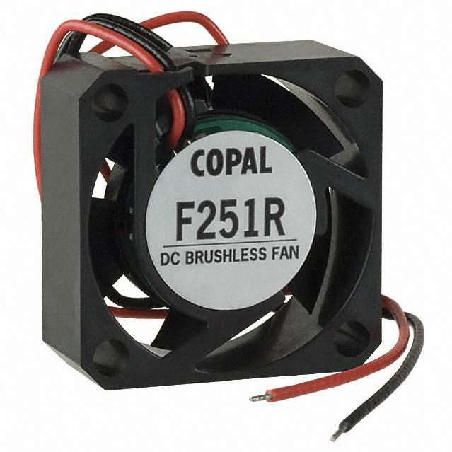 NIDEC Copal Electronics-F251R-05LB Blowers and Fans DC Fan Ball-Sleeve Bearing 5V 0.06A 8000RPM 1.77CFM 15dB Flange Mount