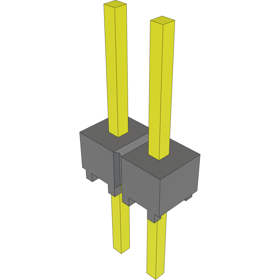 Samtec-MTSW-102-08-S-S-235 Piastre connettori e prese PCB Conn Unshrouded Header HDR 2 POS 2.54mm Solder ST Top Entry Thru-Hole Bulk