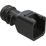 BACKSHELL, PLUG, 6 POS, AT STRAIGHT, BLACK