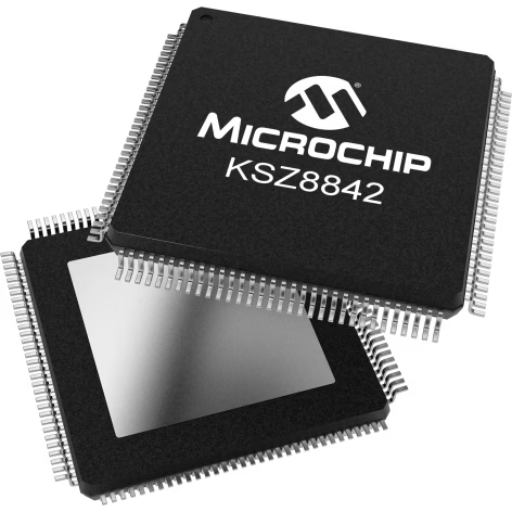 Microchip Technology-KSZ8842-16MVLI Commutateurs Ethernet Ethernet Switch 2-Port 100Mbps 128-Pin LQFP Tray