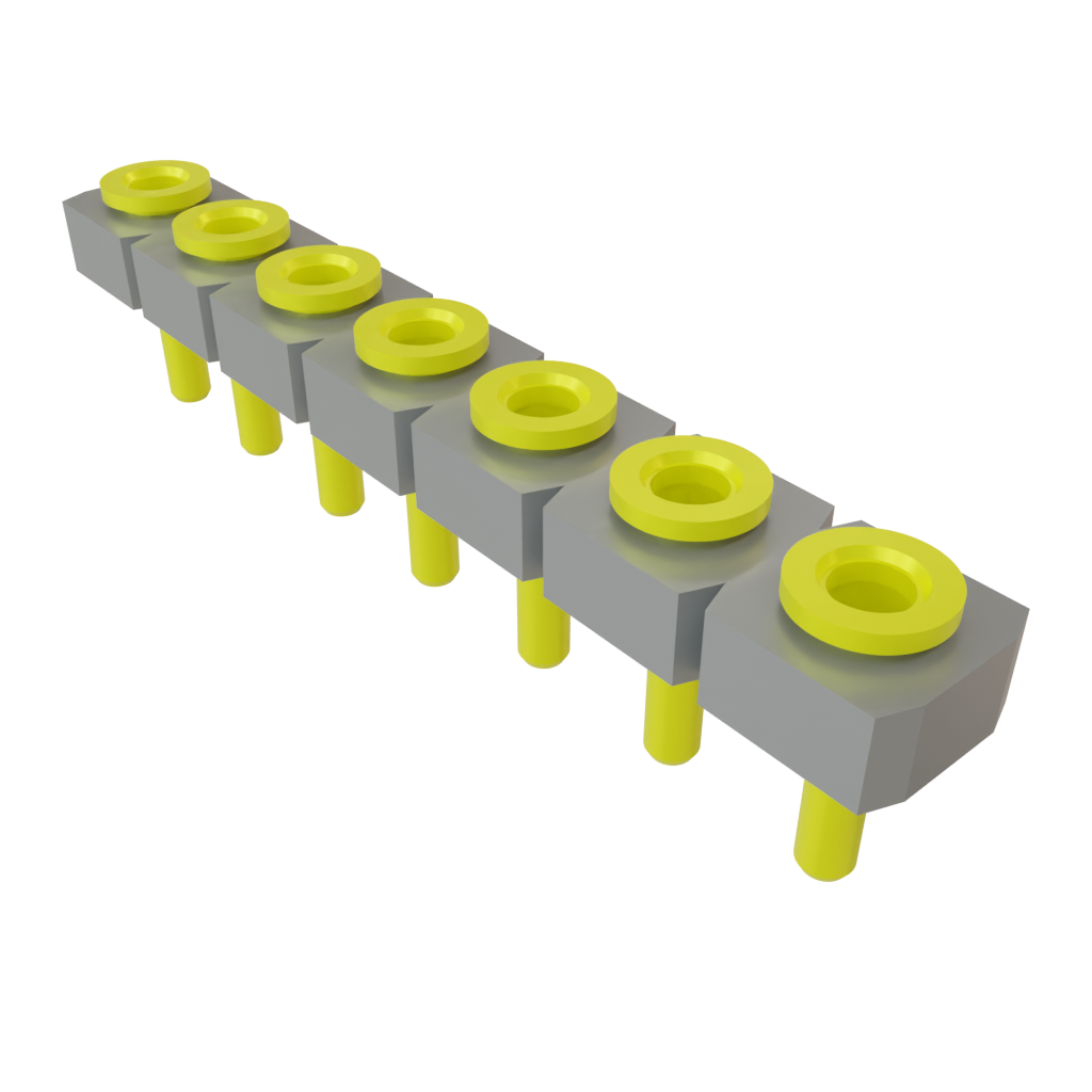 Samtec-SL-107-T-19 Embases de raccordement et réceptacles PCB Conn Socket Strip SKT 7 POS 2.54mm Solder ST Top Entry Thru-Hole Bulk