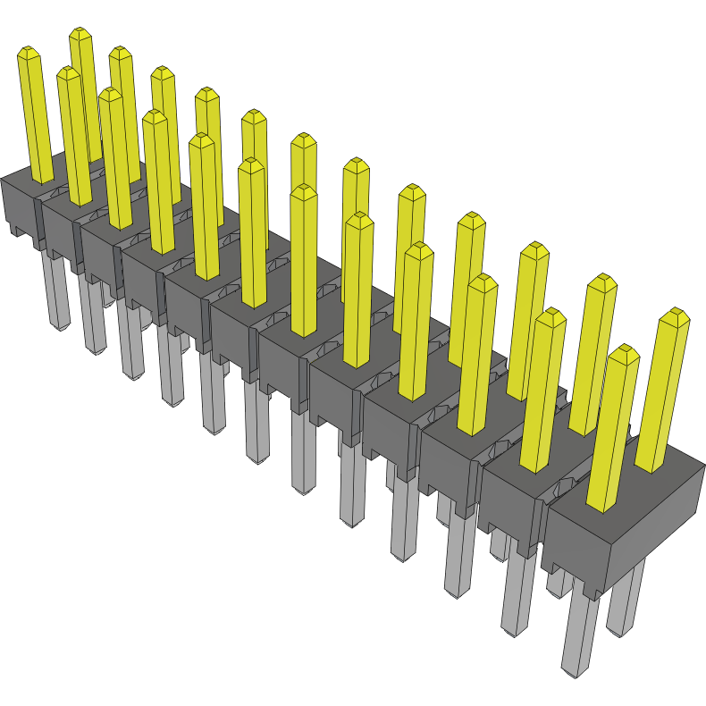 Samtec-HTSW-112-08-S-D Steckverbinderleisten und Leiterplattenbuchsen Conn Unshrouded Header HDR 24 POS 2.54mm Solder ST Top Entry Thru-Hole Bulk