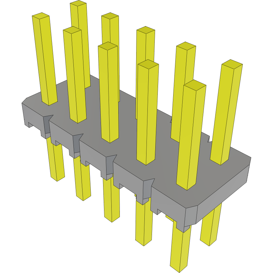 Samtec-MTLW-105-07-LM-D-205 Connector Headers and PCB Receptacles Conn Unshrouded Header HDR 10 POS 2.54mm Solder ST Top Entry Thru-Hole Bulk