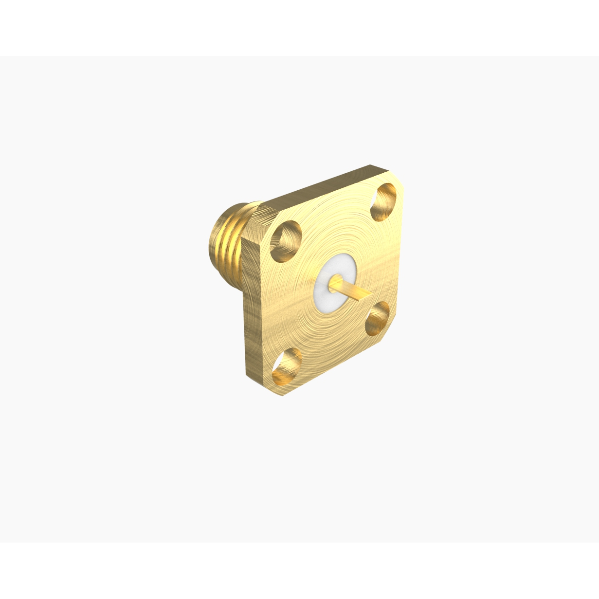 Amphenol RF-901-2GB100000AE 射频连接器 Conn SMA 0Hz to 18GHz 50Ohm Solder ST Flange Mount RCP Gold Single