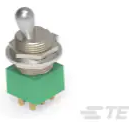 TE Connectivity-2-1437559-0 Basculeur de commutateur Switch Toggle ON OFF ON DPDT Short Lever Wire Lug 6A 250VAC 28VDC Panel Mount with Threads
