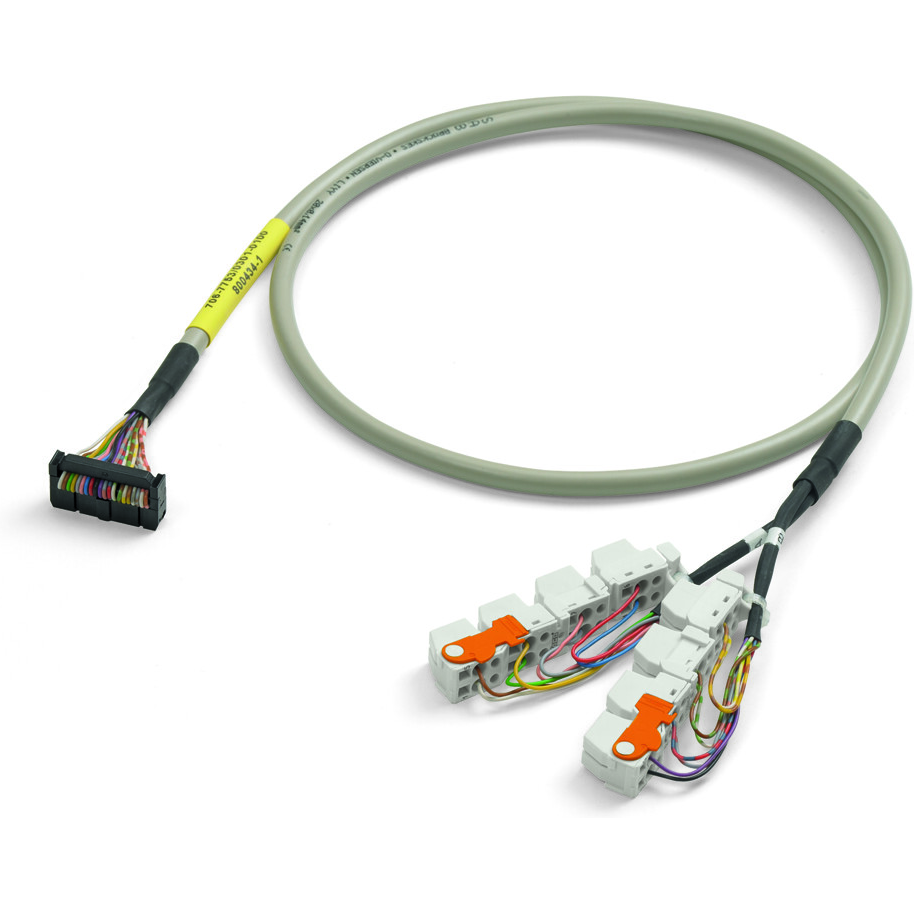WAGO-706-7753/301-200 Andere Kabelbaugruppen Cable Assembly 2m 26AWG 16 to (20/20) POS DIN 41651 to 2(I/O Module) F-F/F Box