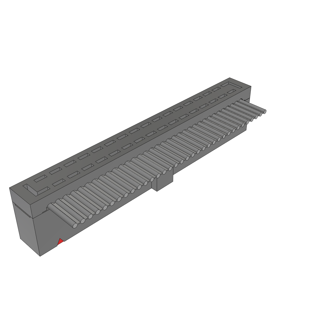 Samtec-HCSD-17-01-N 连接器插头及 PCB 插座 Conn IDC Connector SKT 34 POS 2.54mm IDT RA Cable Mount Tube