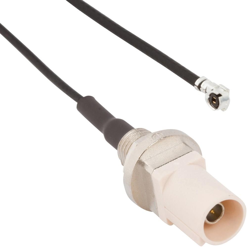 Amphenol RF-095-820-109-15B Kabelbaugruppen Koaxial Cable Assembly 1.37mm Cable 0.15m SMB to AMC M-M Bag