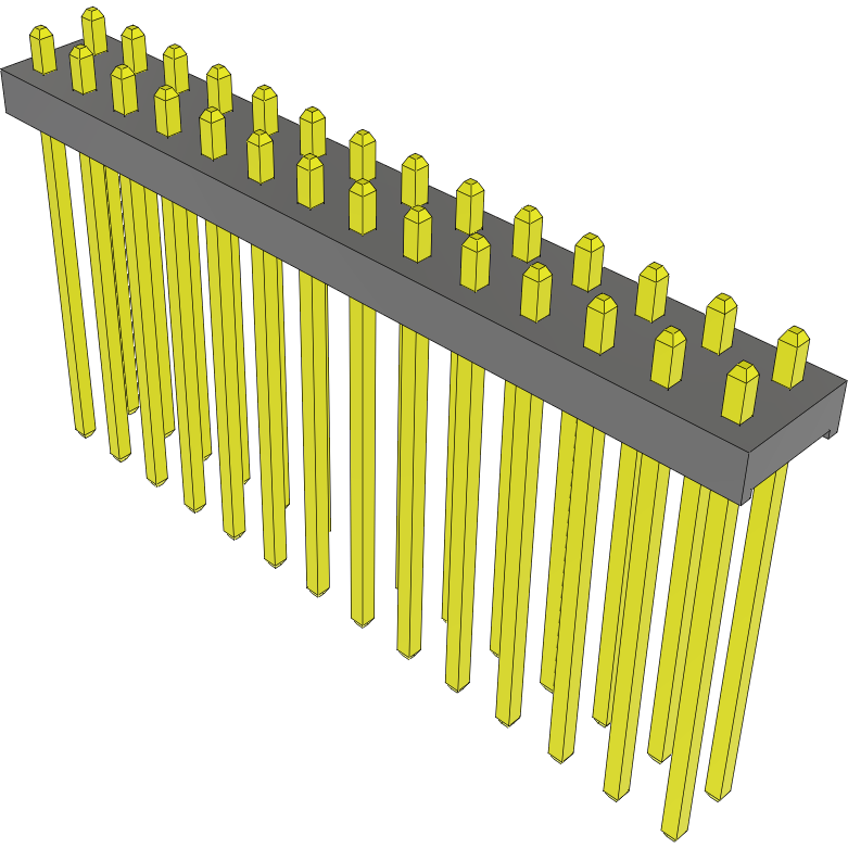 Samtec-MTMM-114-12-G-D-055 连接器插头及 PCB 插座 Conn Unshrouded Header HDR 28 POS 2mm Solder ST Top Entry Thru-Hole Bulk