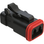 Conn Housing PL 2 POS Crimp ST Cable Mount Black