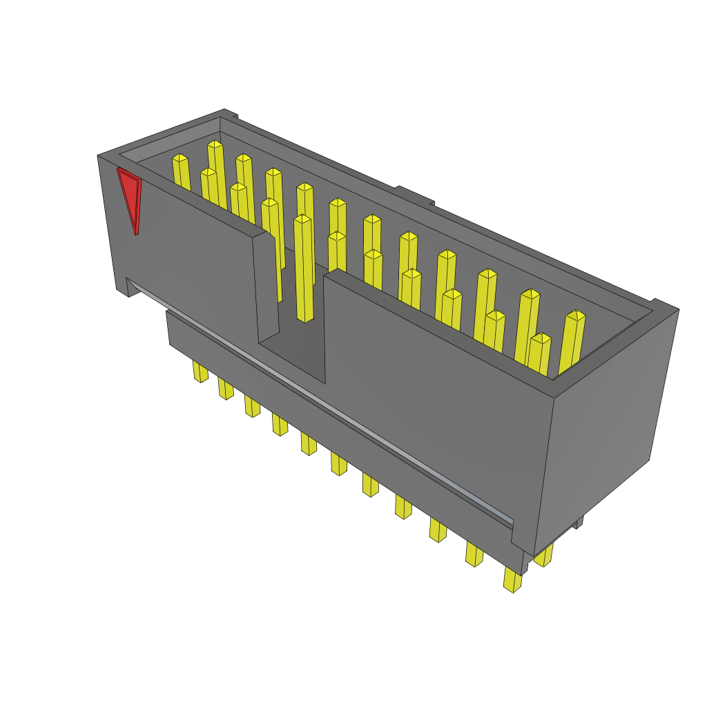 Samtec-ZSS-111-01-S-D-515 Piastre connettori e prese PCB Conn Elevated Shrouded Header HDR 22 POS 2.54mm Solder ST Top Entry Thru-Hole Layer