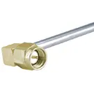 HUBER+SUHNER-22646569 RF-Steckverbinder Conn SMA 0Hz to 18GHz 50Ohm Solder RA Cable Mount M Gold Over Nickel Bulk