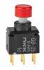 NKK Switches-GB15AV-XC Switch Push Button Switch Push Button ON (ON) SPDT Round Plunger 0.1A 28VAC 28VDC 0.4VA Momentary Thru-Hole PC Pins