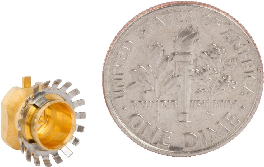 Amphenol RF-PSMP-MSLD-PCSEM RF-Steckverbinder Conn PSMP 0Hz to 10GHz 50Ohm Solder ST SMD F Gold Over Nickel Over Copper