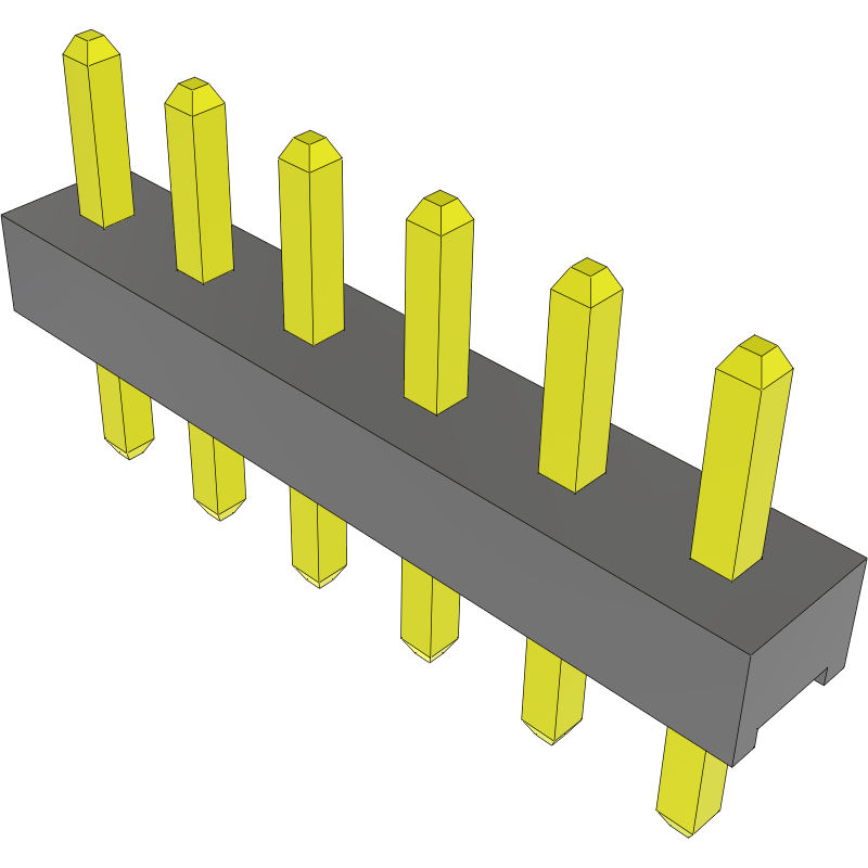 Samtec-MTMM-106-02-S-S-100 Connector Headers and PCB Receptacles Conn Unshrouded Header HDR 6 POS 2mm Solder ST Top Entry Thru-Hole Bulk