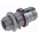 HUBER+SUHNER-34_N-50-0-3/133_NE RF-Steckverbinder Conn Type N Adapter 0Hz to 18GHz 50Ohm ST Panel Mount RCP/RCP Gold Over Nickel Single