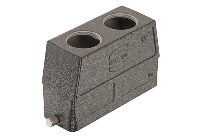 HARTING-19370240457 Schrumpfbalgenadapter Hood 180° 24B Shell Size Powder Die Cast Aluminum Single Lock