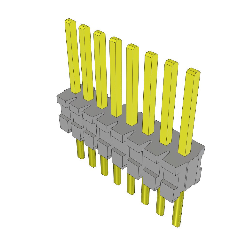 Samtec-TMS-108-51-G-S Cabezales del conector y receptáculos PCB Conn Unshrouded Header HDR 8 POS 1.27mm Solder ST Top Entry Thru-Hole Tube