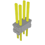 Conn Unshrouded Header HDR 4 POS 1.27mm Solder ST Top Entry Thru-Hole Bulk